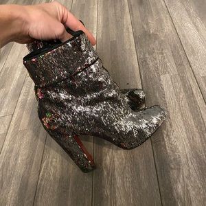 Christian louboutin rainbow glitter booties boots moulamax style